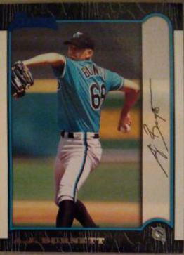 A. J. Burnett #323 Baseball Cards 1999 Bowman
