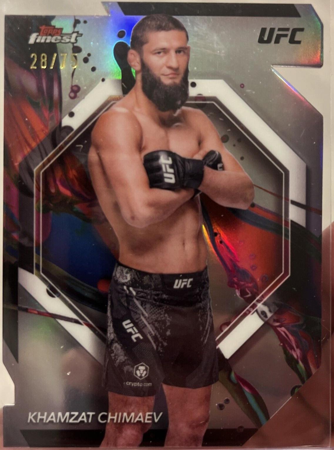 Khamzat Chimaev [Die-Cut Refractor] #89 Prices | 2024 Topps Finest UFC |  UFC Cards