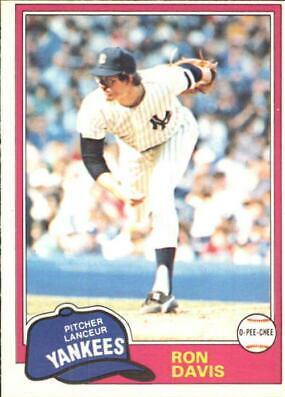 Ron Davis #16 Baseball Cards 1981 O Pee Chee