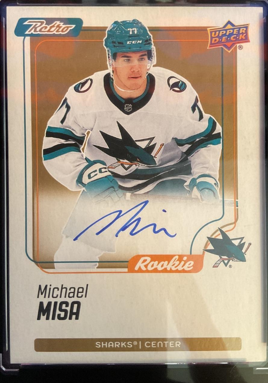 Michael Misa #RA-MI 2025 Upper Deck Clear Cut Retro Autograph Hockey