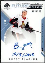 Brady Tkachuk #200 2018-19 SP Authentic Hockey