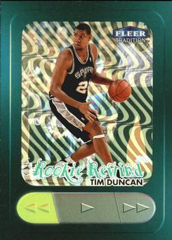Tim Duncan #2RR Basketball Cards 1998 Fleer Rookie Rewind