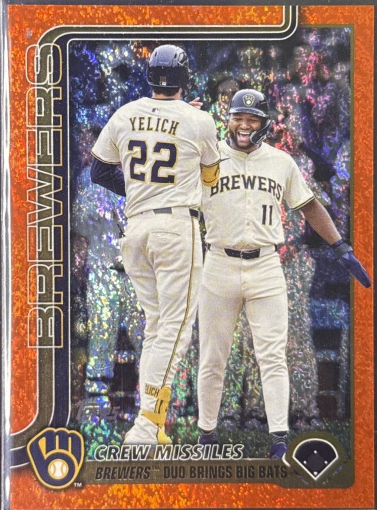 Christian Yelich / Jackson Chourio [Holo Orange Foil] #US233