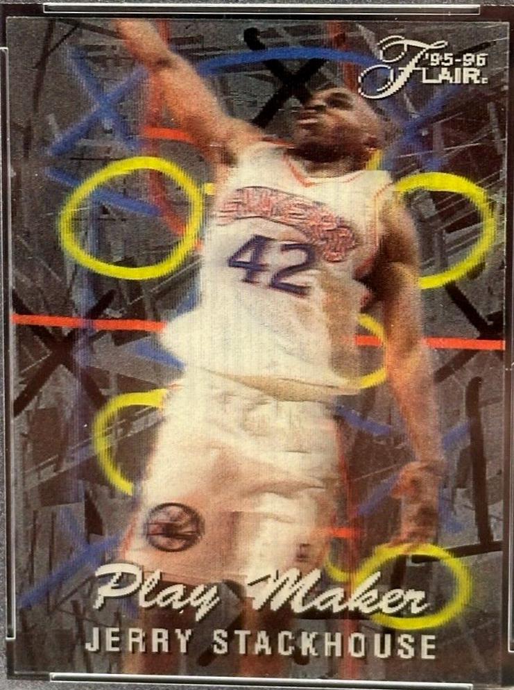 Jerry Stackhouse #9 Basketball Cards 1995 Flair Play Makers