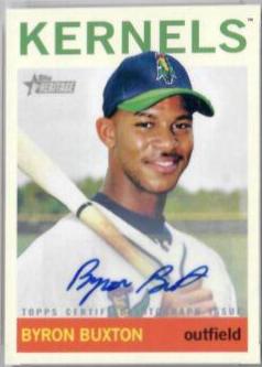 Byron Buxton #BBU Baseball Cards 2013 Topps Heritage Real One Autographs