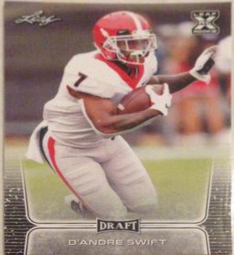 D'Andre Swift #10 Football Cards 2020 Leaf Draft