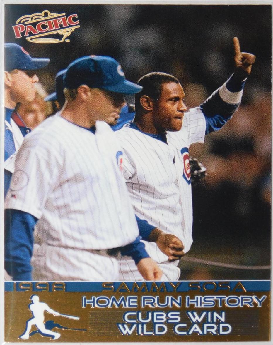 Sammy Sosa #44 Baseball Cards 1998 Pacific Home Run History