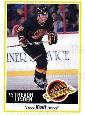 Trevor Linden #30 Hockey Cards 1990 Kraft