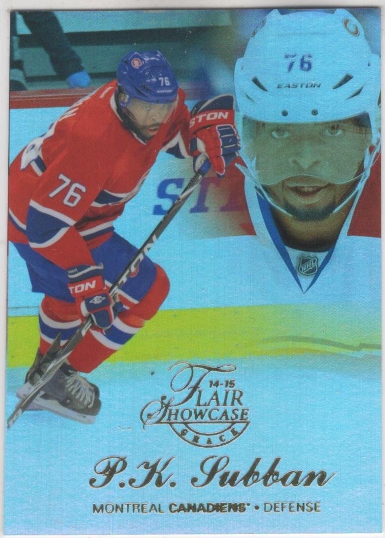 P.K. Subban #37 2014-15 Fleer Showcase Hockey Flair Showcase