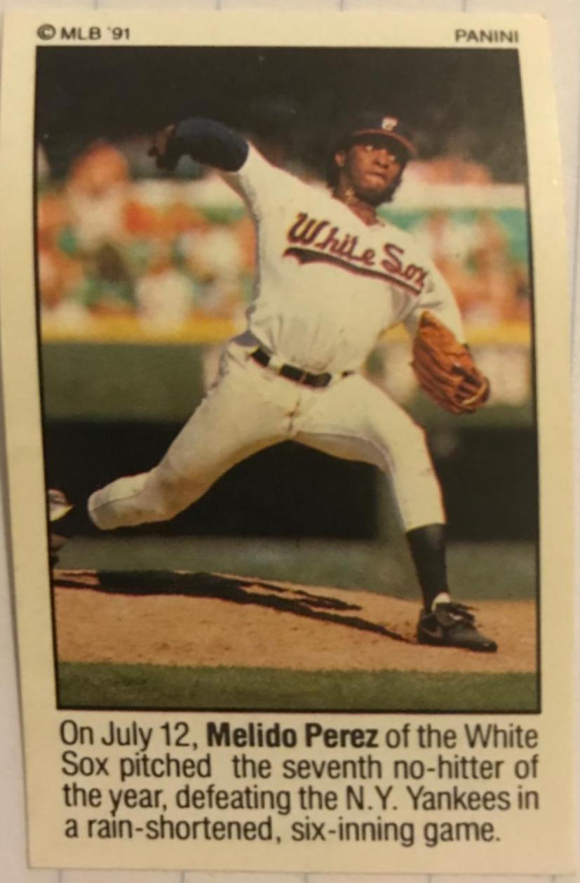 Melido Perez #7 Baseball Cards 1991 Panini Stickers