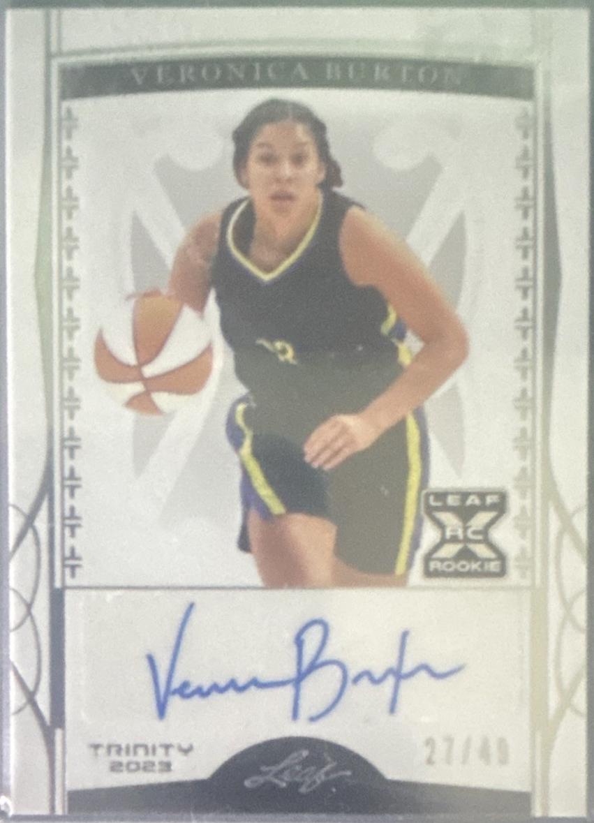 Veronica Burton #BA-VB1 2023 Leaf Trinity Autograph Basketball