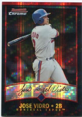 Jose Vidro #33 Baseball Cards 2001 Bowman Chrome