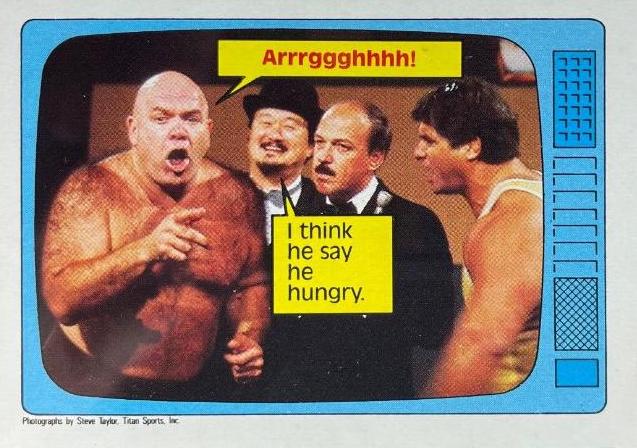 George Steele, Gene Okerlund #65 Wrestling Cards 1985 Topps WWF