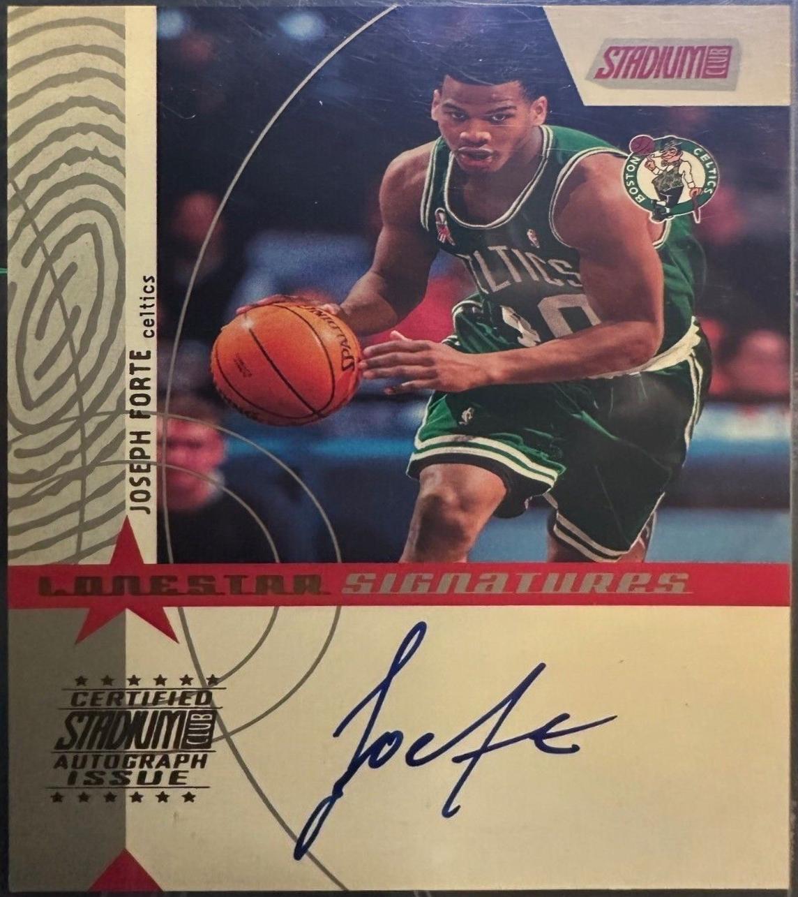 Joseph Forte #LS-JF Basketball Cards 2002 Stadium Club Lone Star Signatures