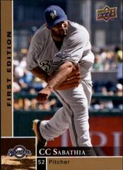 C.C. Sabathia #166 Baseball Cards 2009 Upper Deck First Edition Prices