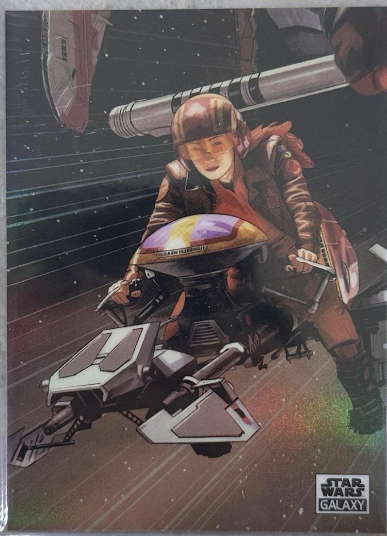 Sabine Wren ATOMIC REFRACTOR trading card from 2025 Topps 2025 Topps Chrome Star Wars Galaxy