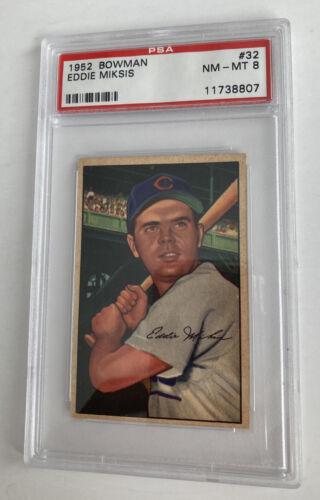 Eddie Miksis #32 Baseball Cards 1952 Bowman