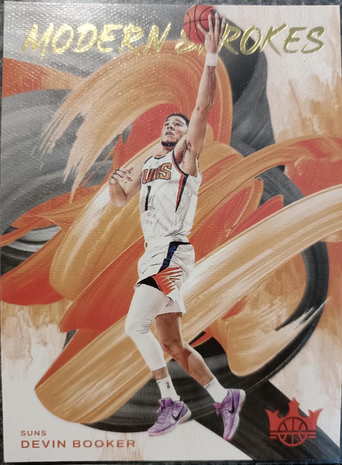 Devin Booker #14 Basketball Cards 2021 Panini Court Kings Modern Strokes