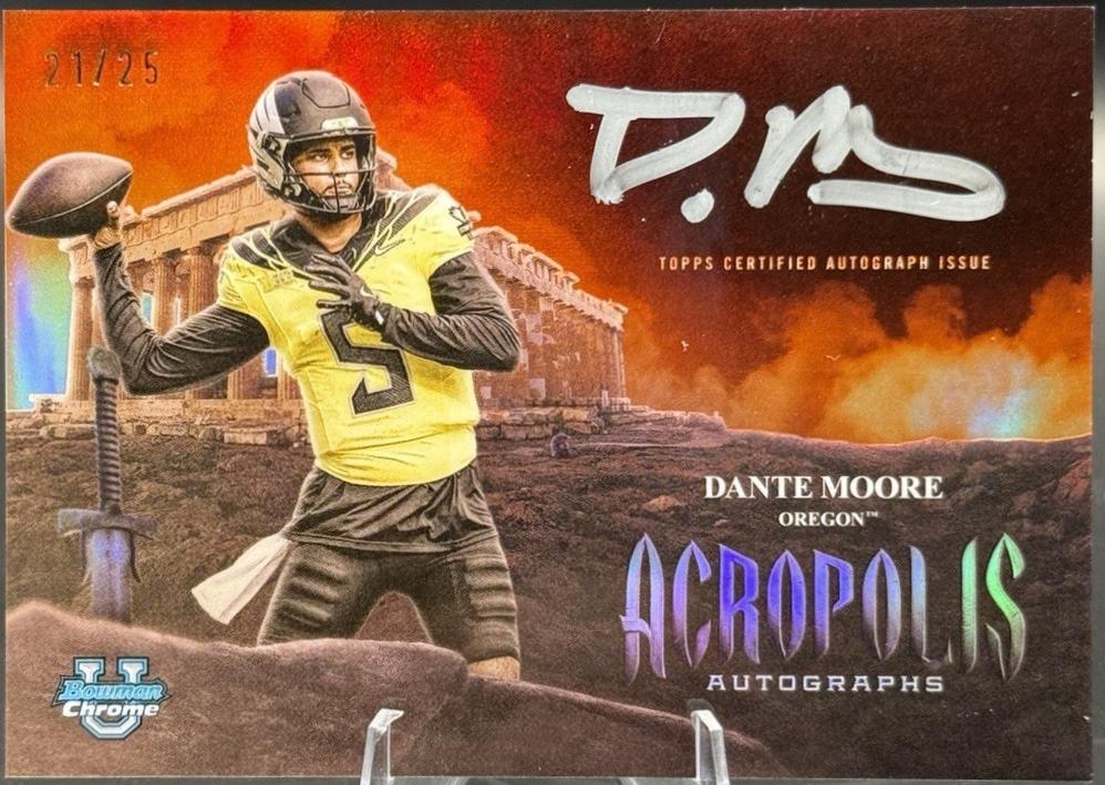 Dante Moore #AA-DM 2025 Bowman University Chrome Football Acropolis Autographs
