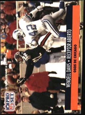 Wendell Davis #22 Football Cards 1991 Pro Set Spanish