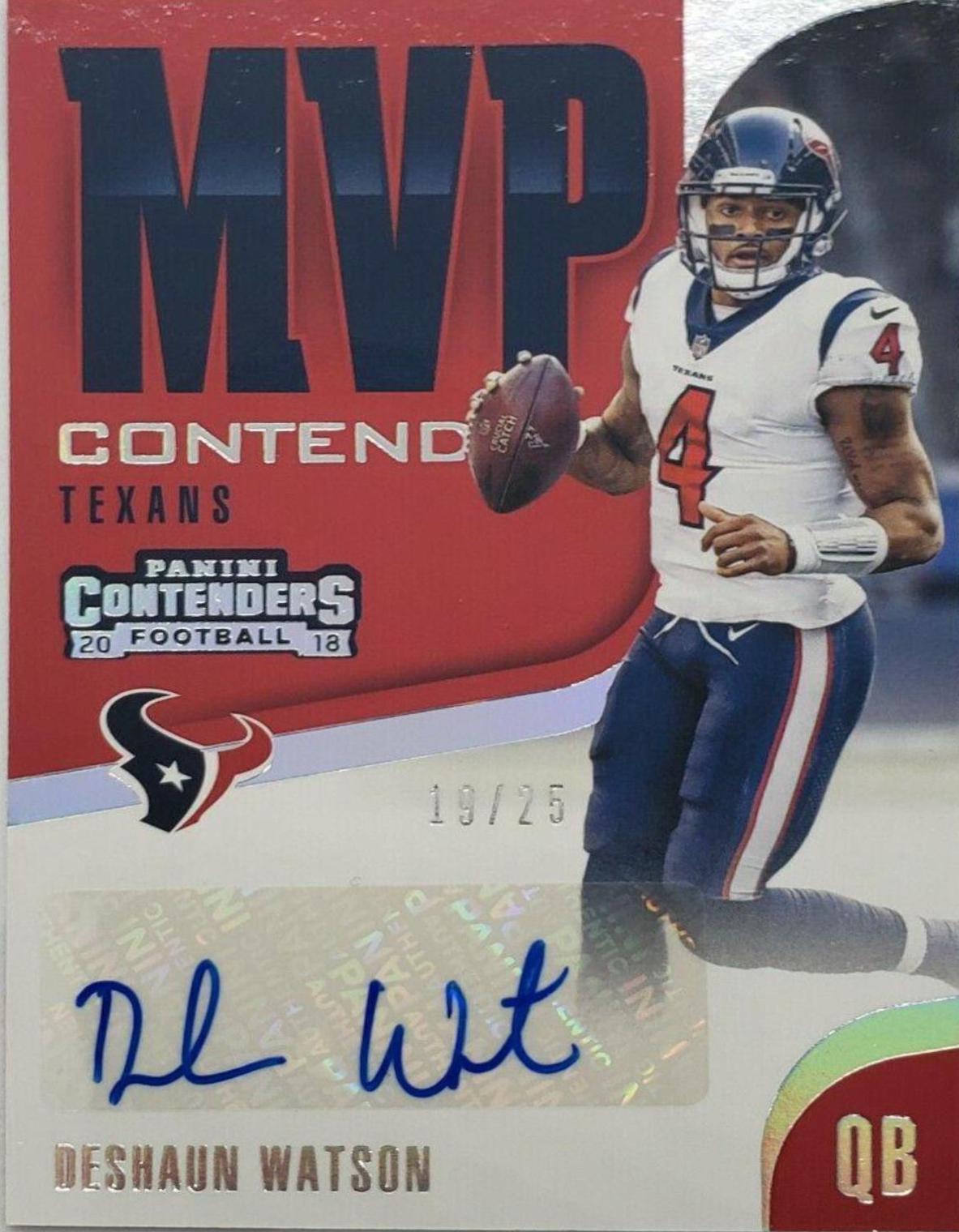 Deshaun Watson Football Cards 2018 Panini Contenders MVP Autographs