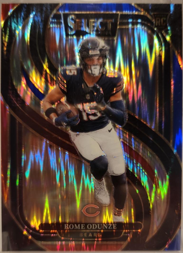 Rome Odunze [Purple Prizm Shock] #136 Prices | 2024 Panini Select ...