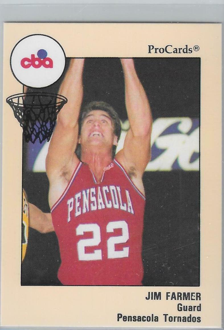 Jim Farmer #58 Basketball Cards 1989 Procards Cba
