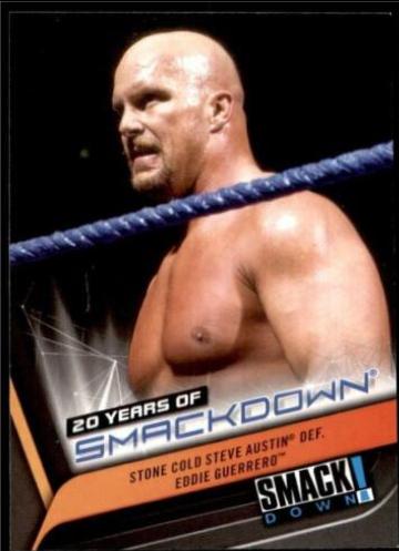 Stone Cold Steve Austin def. Eddie Guerrero #SD-3 Wrestling Cards 2019 Topps WWE 20 Years of SmackDown Live