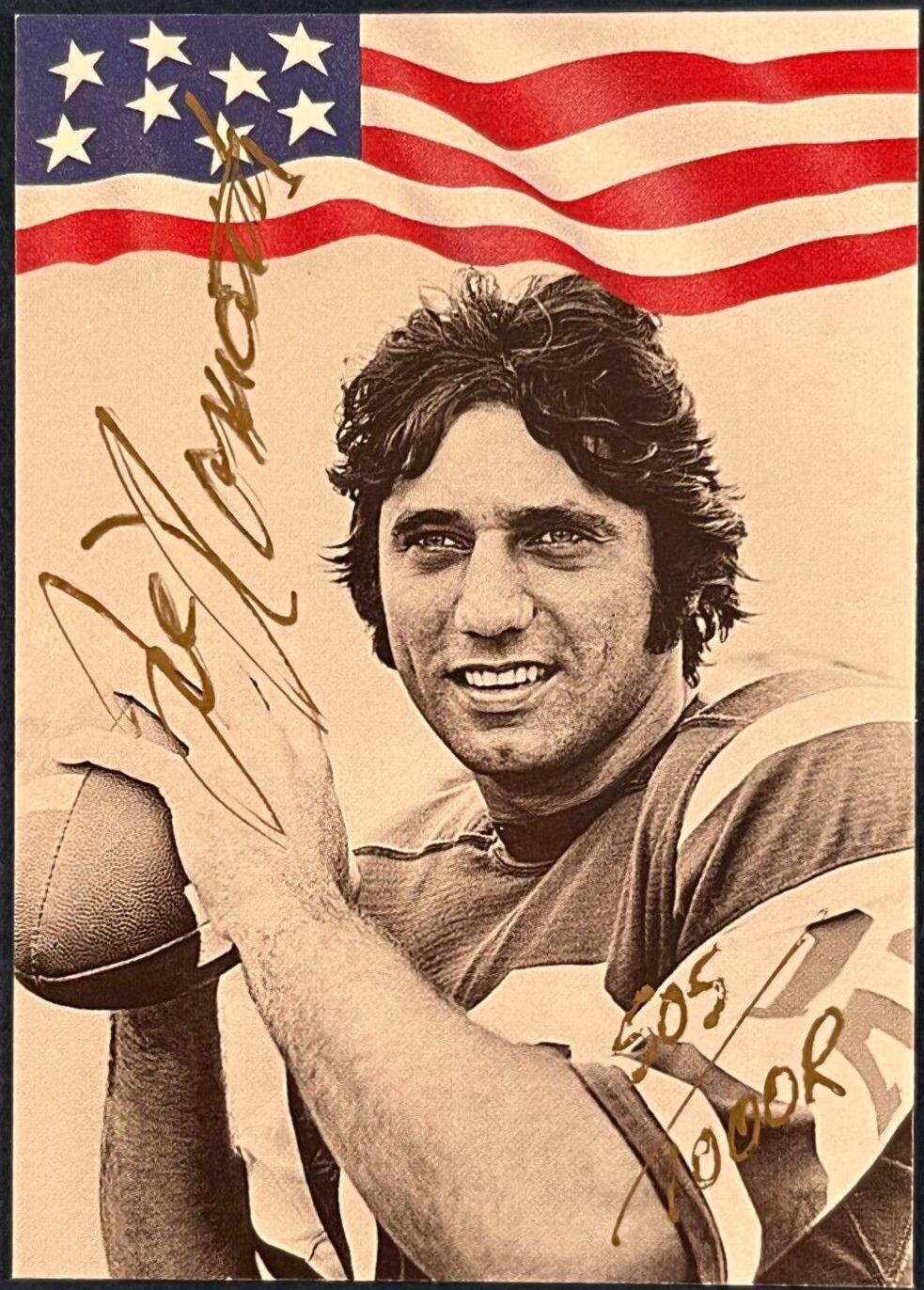 Joe Namath #A3 Football Cards 1992 All World Autographs