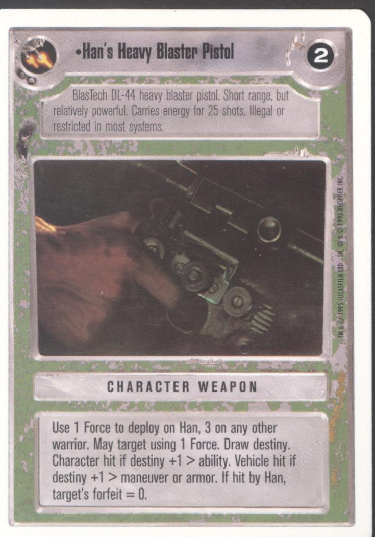 Han's Heavy Blaster Pistol Star Wars CCG Premiere