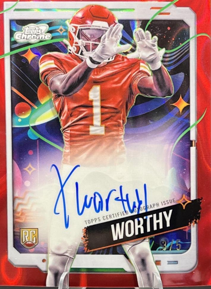 Xavier Worthy [Red Flare Refractor] #CCA-XW
