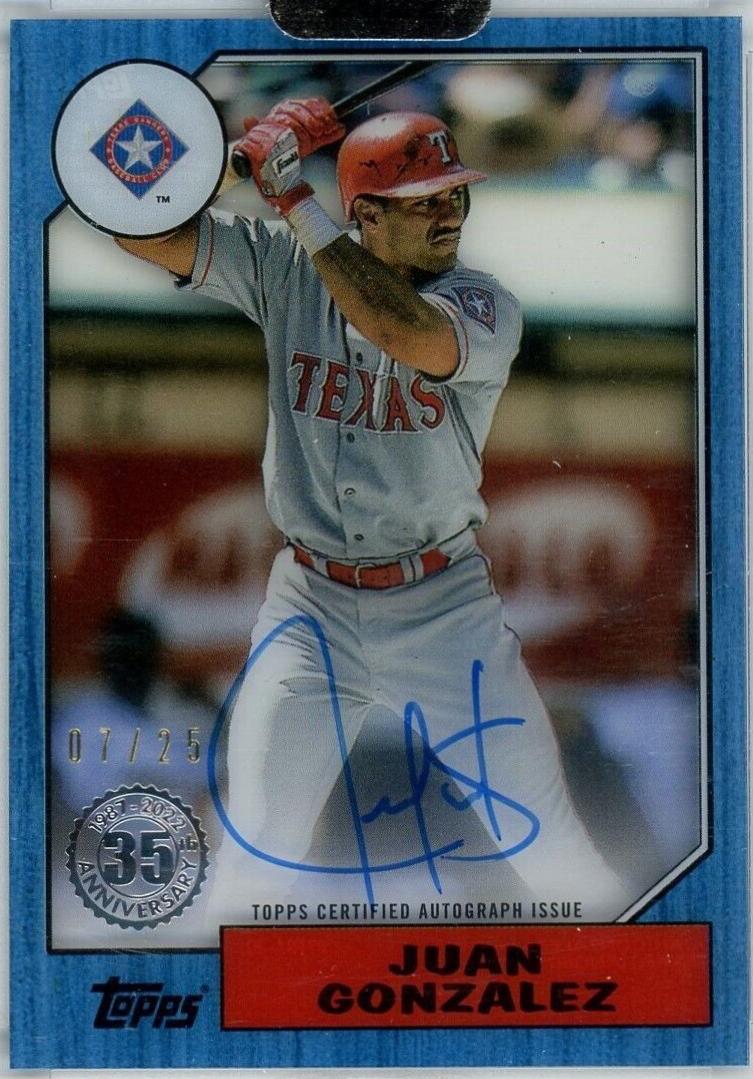 Juan Gonzalez [Blue] #87TBA-JG