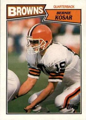 Bernie Kosar #80 Football Cards 1987 Topps