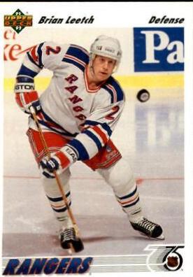 Brian Leetch #153 Hockey Cards 1991 Upper Deck
