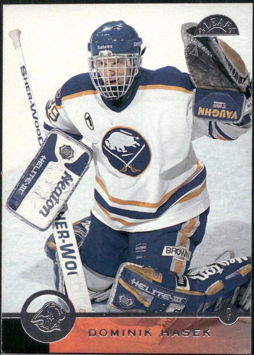 Dominik Hasek #19 Hockey Cards 1996 Leaf