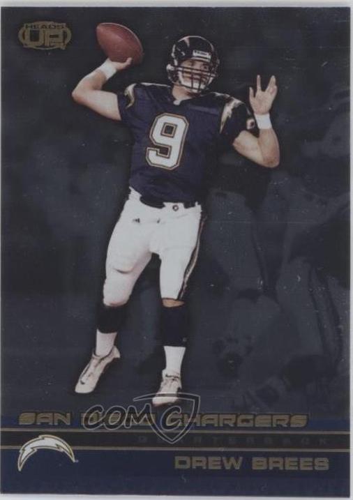 Drew Brees #102 2002 Pacific Heads Up Football