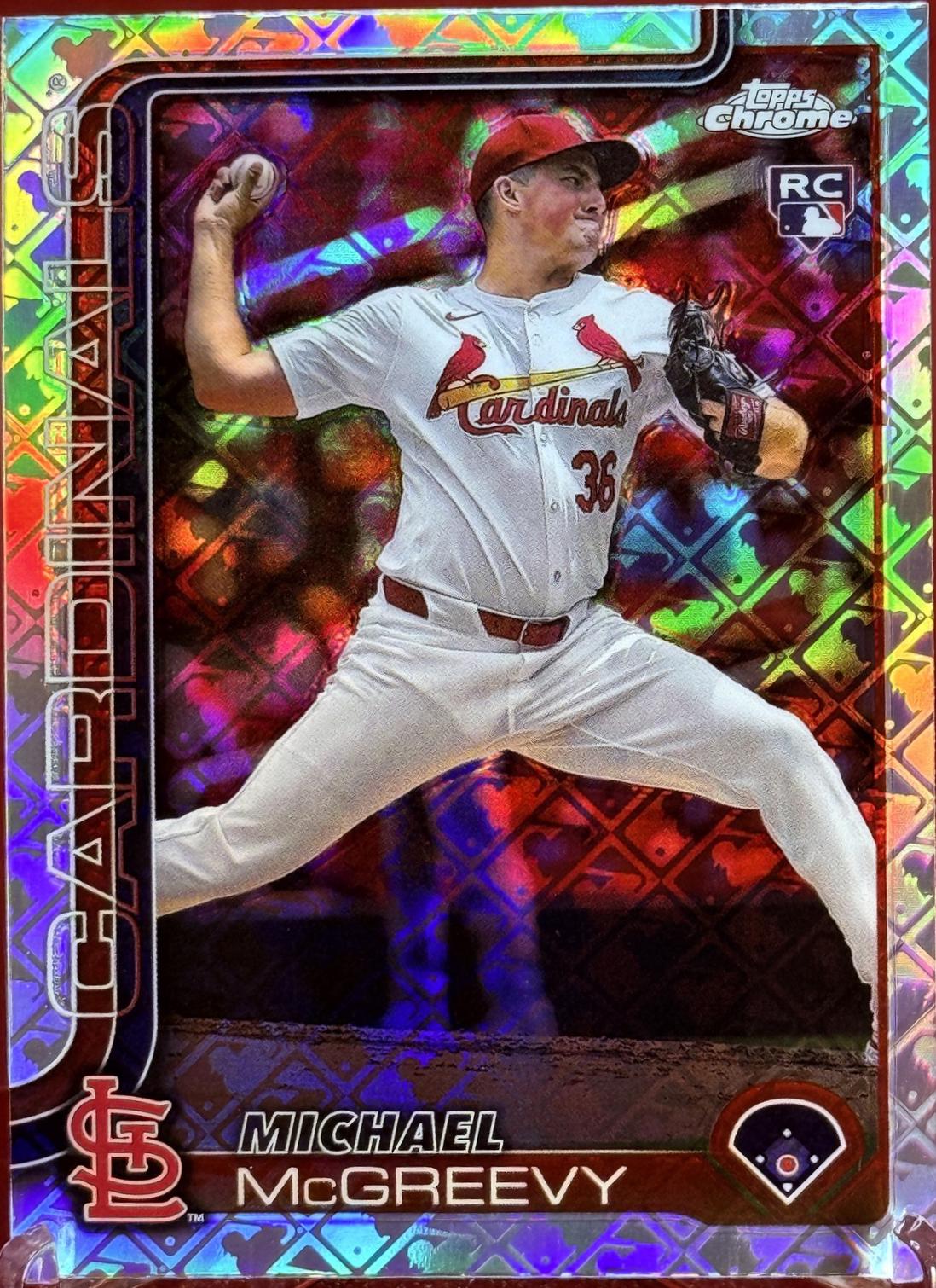 Michael McGreevy #29 2025 Topps Chrome Logofractor Baseball