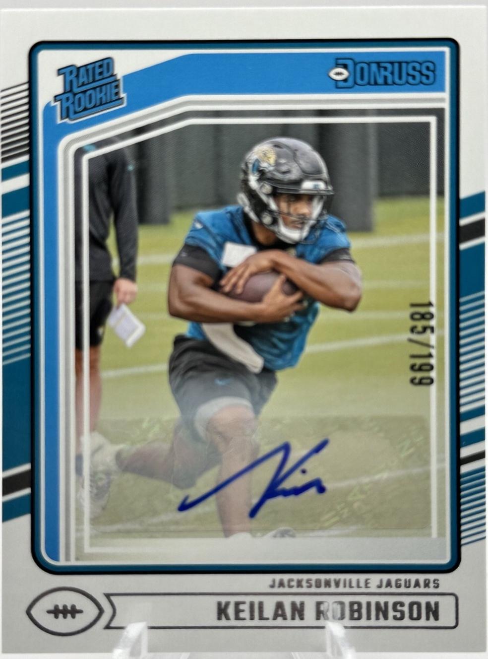 Keilan Robinson #385 Football Cards 2024 Panini Donruss Rated Rookies Autograph