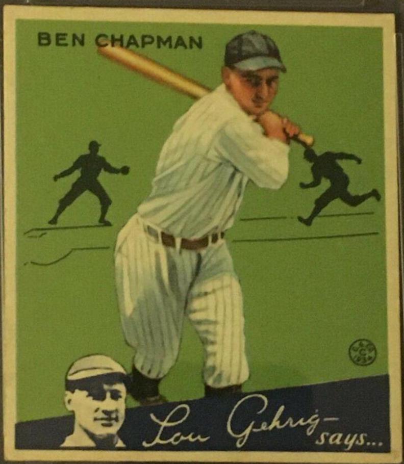 Ben Chapman #9 Baseball Cards 1934 Goudey