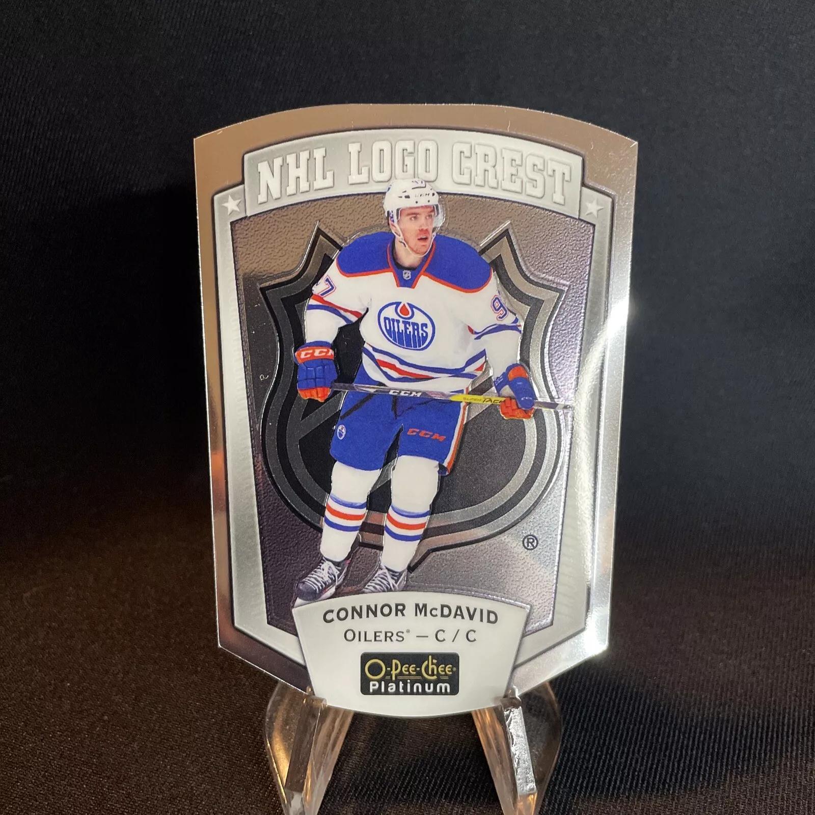 Connor McDavid #NHLLD-6 Hockey Cards 2016 O-Pee-Chee Platinum NHL Logo Crest Die-Cuts