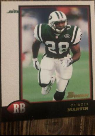 Curtis Martin #80 1998 Bowman Football