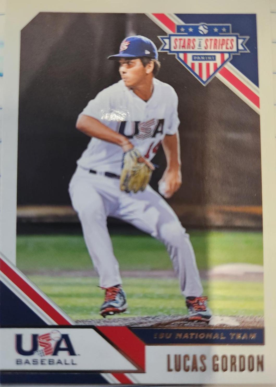 Lucas Gordon #40 Baseball Cards 2020 Panini Stars & Stripes USA