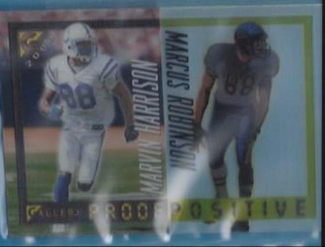 MARVIN HARRISON #P6 Football Cards 2000 Topps Gallery Proof Positive