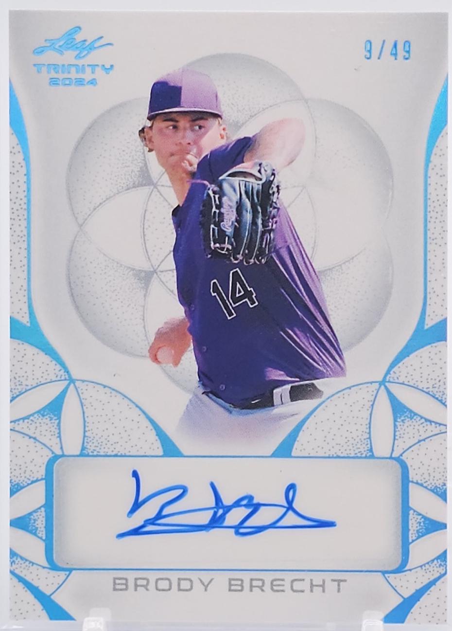 Brody Brecht #BA-BB3 2024 Leaf Trinity Autograph Baseball