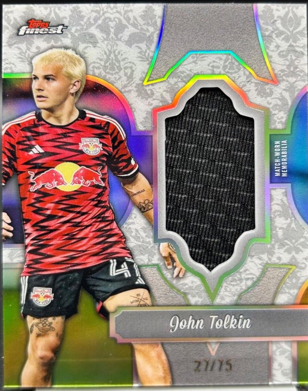 John Tolkin #FF-JT Soccer Cards 2024 Topps Finest MLS Fabrics