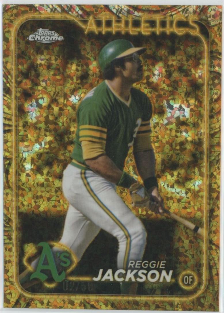 Reggie Jackson [Mini-Diamond Gold Refractor] #64