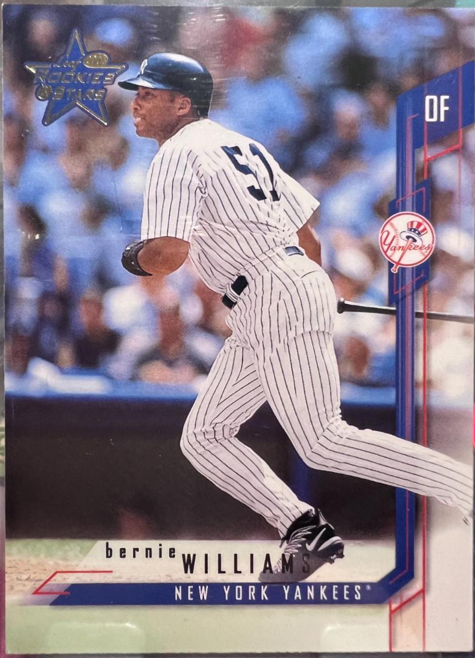 Bernie Williams #98 Baseball Cards 2001 Leaf Rookies & Stars Great American Treasures
