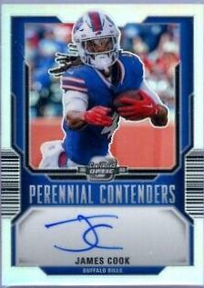 James Cook #9 Football Cards 2023 Panini Contenders Optic Perennial Autograph