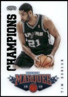 Tim Duncan #3 Basketball Cards 2012 Panini Marquee