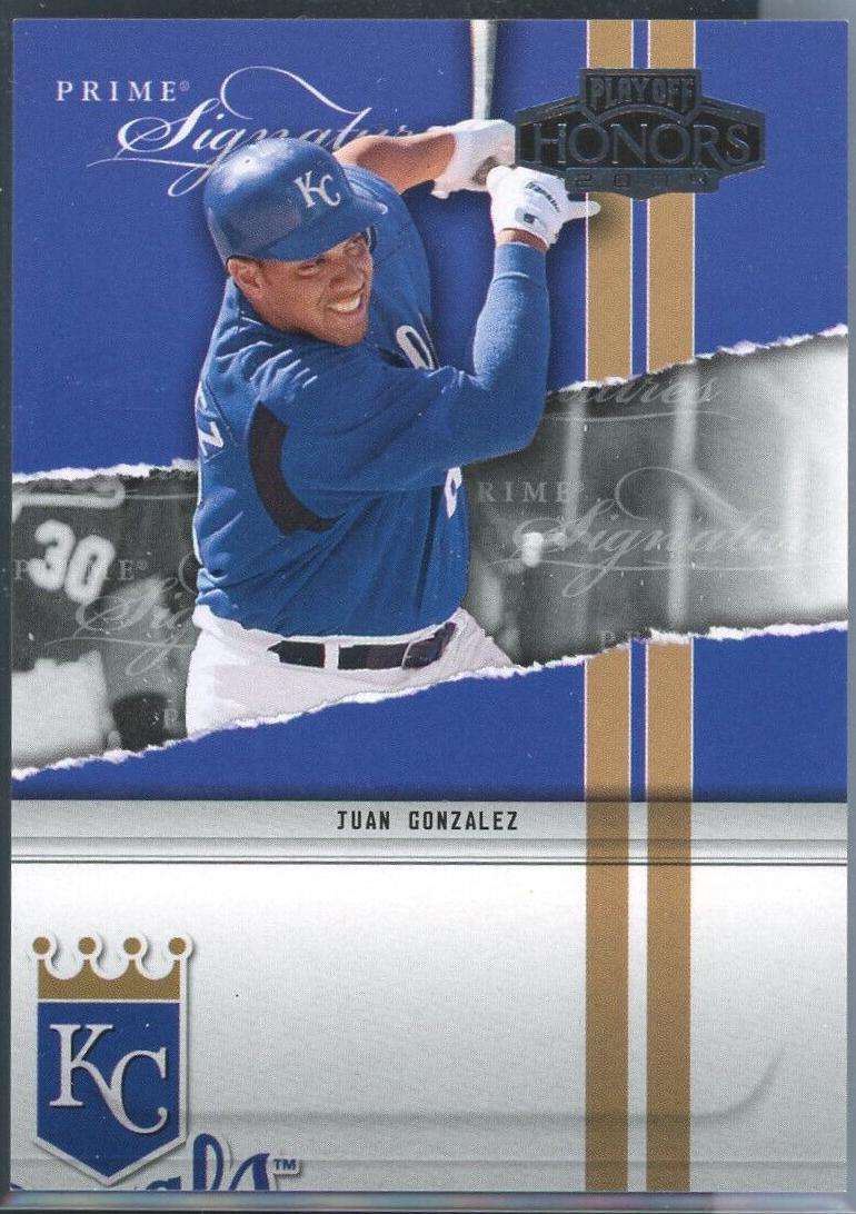 Juan Gonzalez #PS-22 Baseball Cards 2004 Playoff Honors Prime Signatures